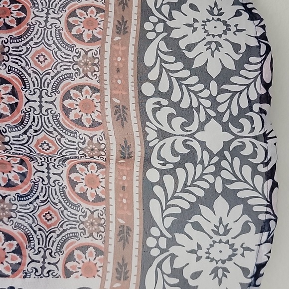 American Rag Orange, Navy & Off White Sheer Boho Print M - Picture 15 of 15